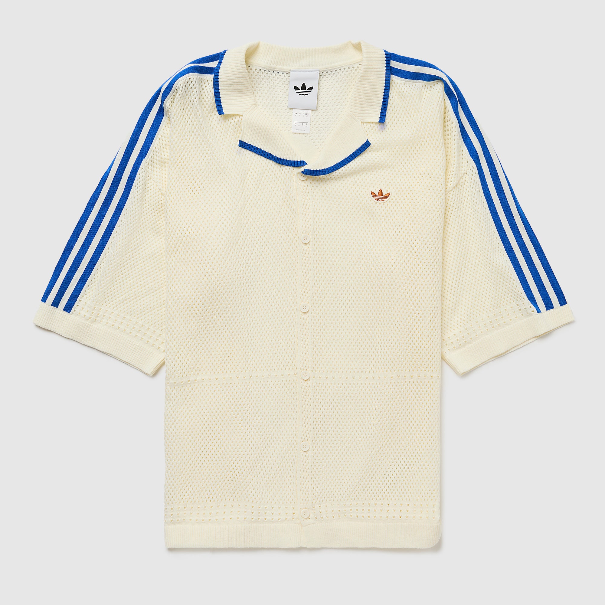 adidas Originals Knitted Shirt - Off White - Tops - Mens Clothing