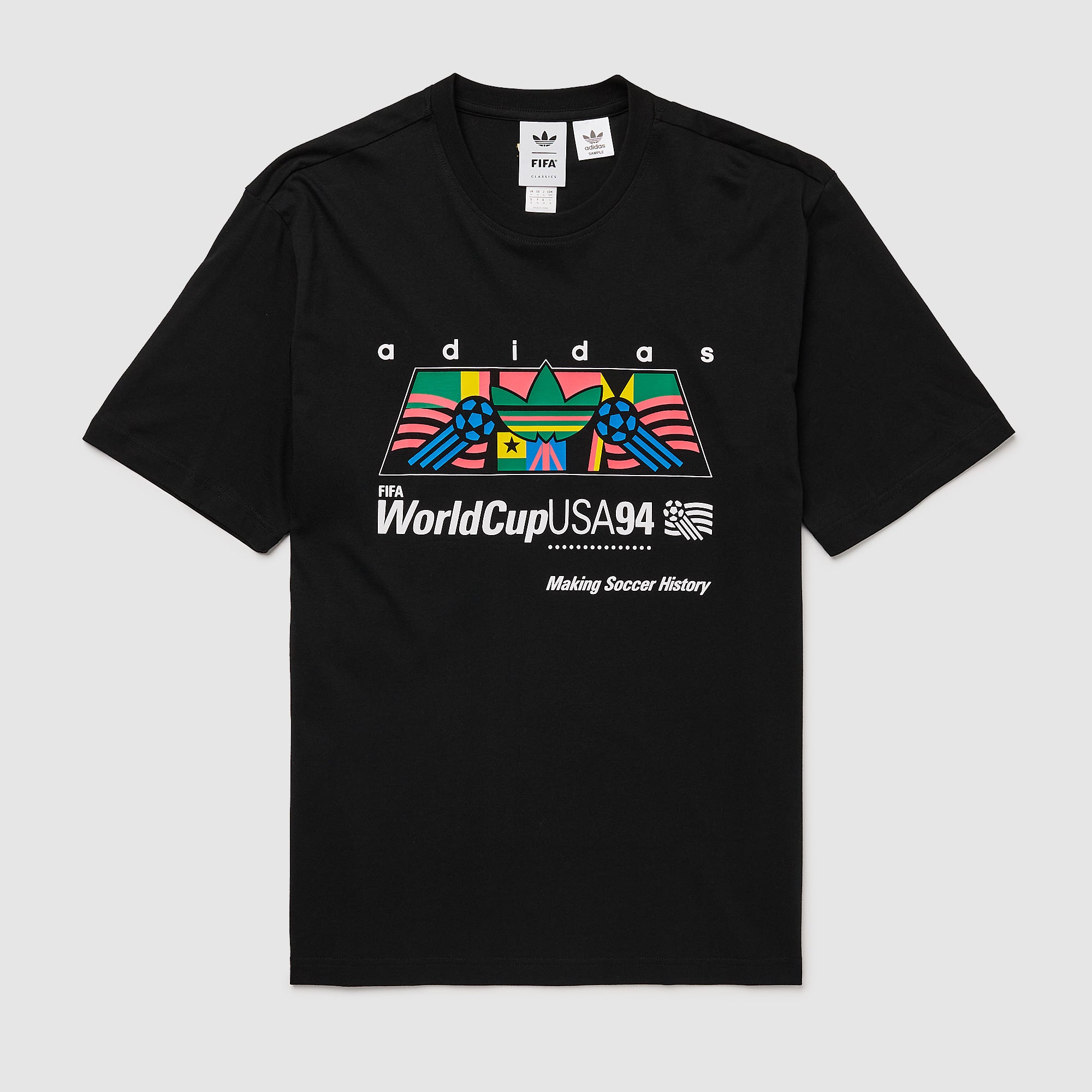 adidas Originals Archive Africa 94 Graphic T-Shirt - Black - Tops