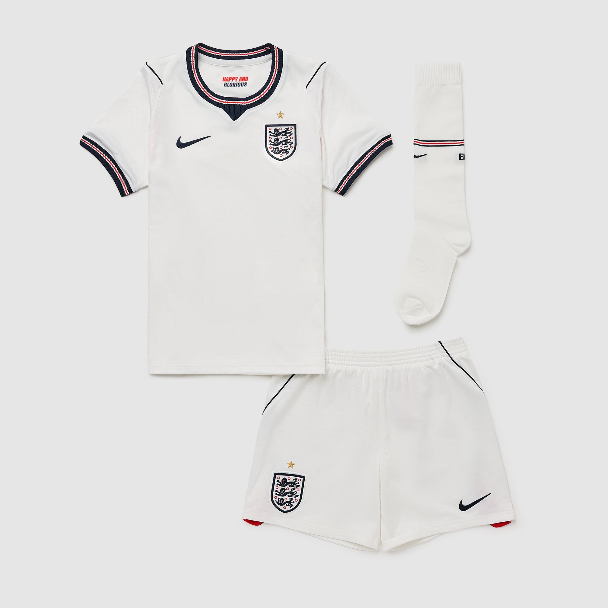Nike England 2026 Little Kids Dri-FIT Stadium Home Kit - White