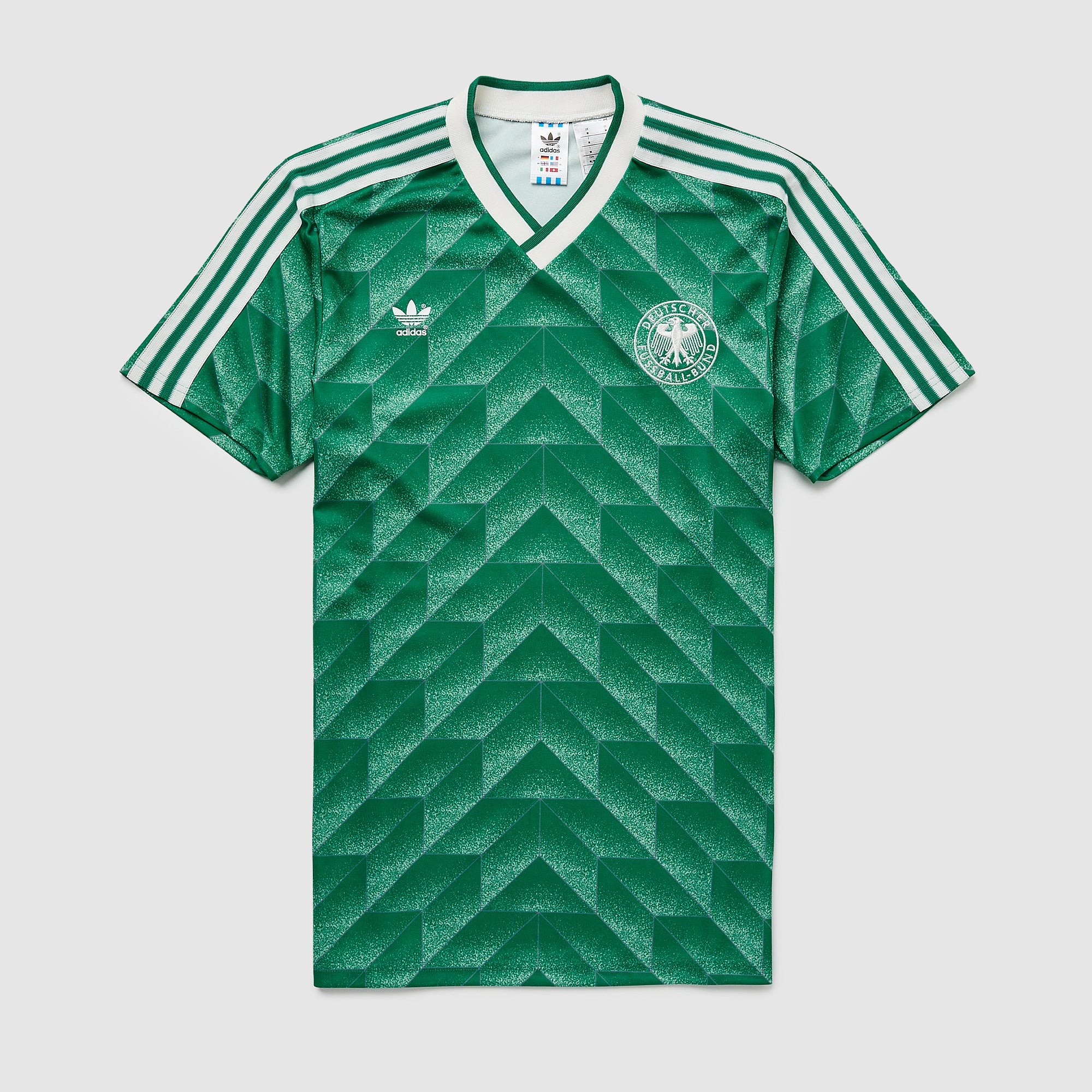 adidas Germany 1990 Away Shirt - Power Green - Mens Replica