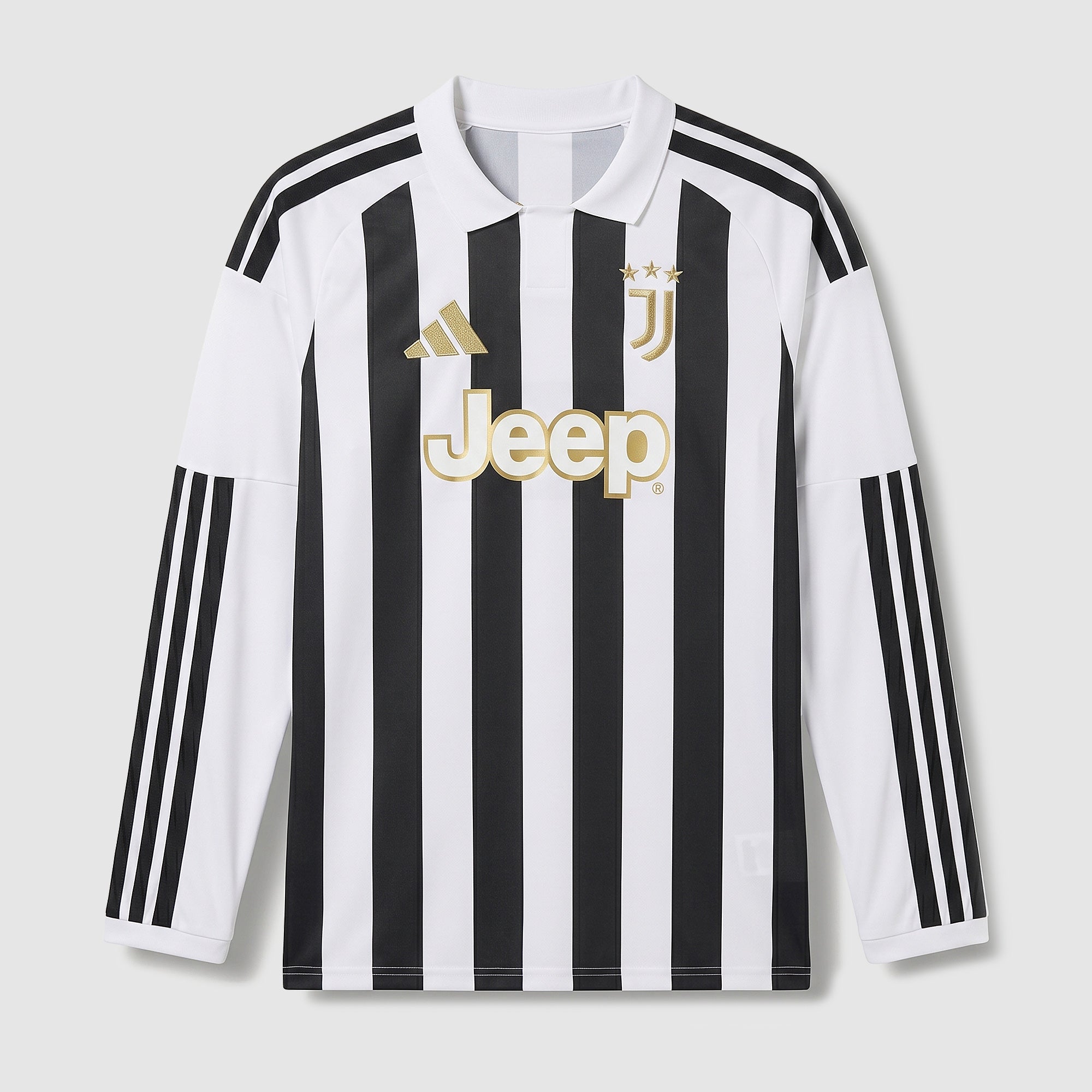 adidas Juventus 26/27 Home LS Shirt - White/Black - Mens Replica