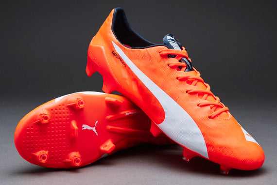 Puma evoSPEED Sl FG - Mens Boots - Firm Ground - Lava Blast/White