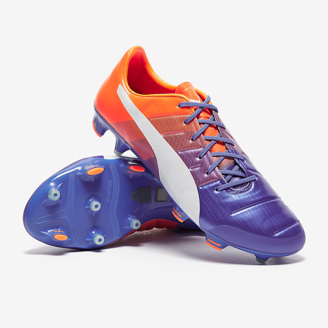 Puma evoPOWER 1.3 FG - Blue Yonder/Puma White/Shocking Orange