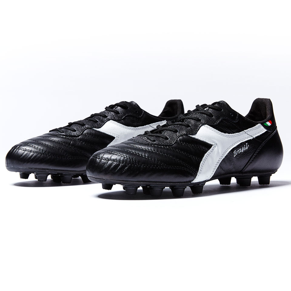 Diadora Brasil Italy OG MDPU - Mens Boots - Firm Ground - Black/White