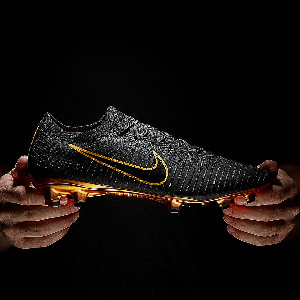Nike Flyknit Ultra FG - Mens Boots - Firm Ground - Black/Orange