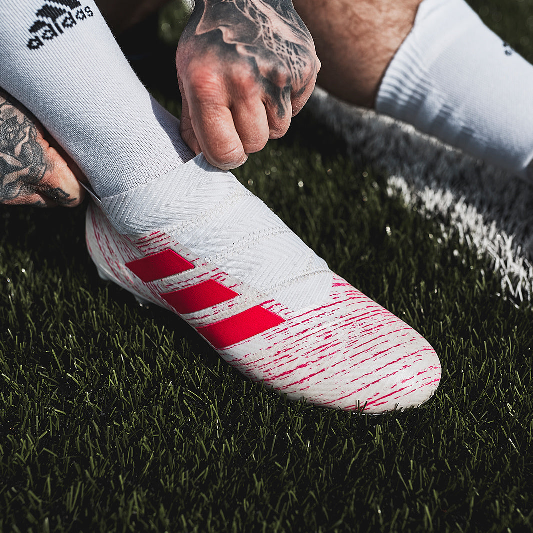 adidas Nemeziz 18+ FG - White/Shock Pink - Firm Ground - Mens Boots