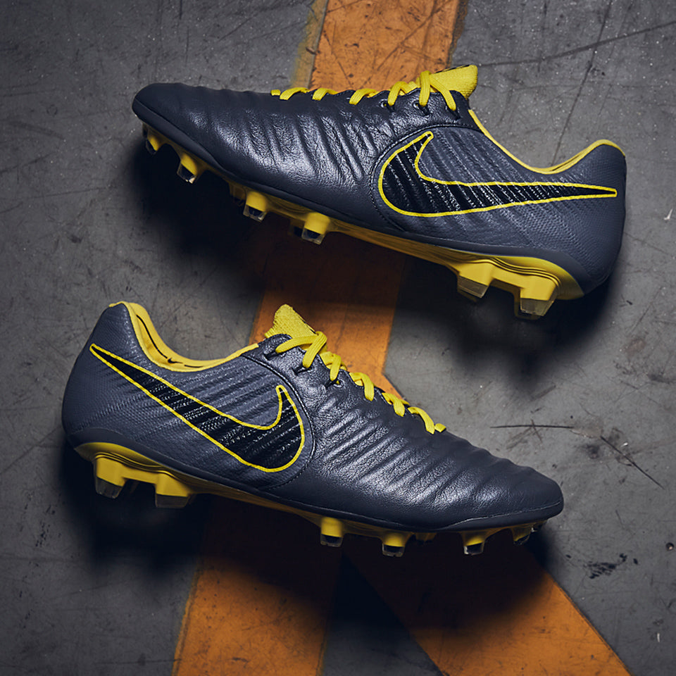 NIKE Tiempo スパイクシューズ グレー/イエロー Nike Tiempo Legend 7 Elite Grey Yellow FG – Classic Soccer Cleats