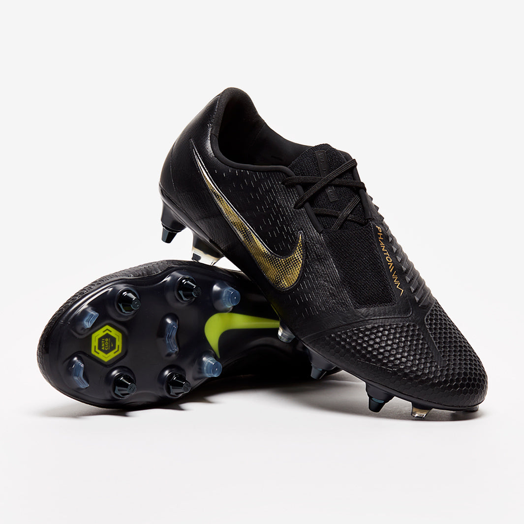 Nike Phantom VNM Elite SG-PRO AC - Black/Metallic Gold - Soft
