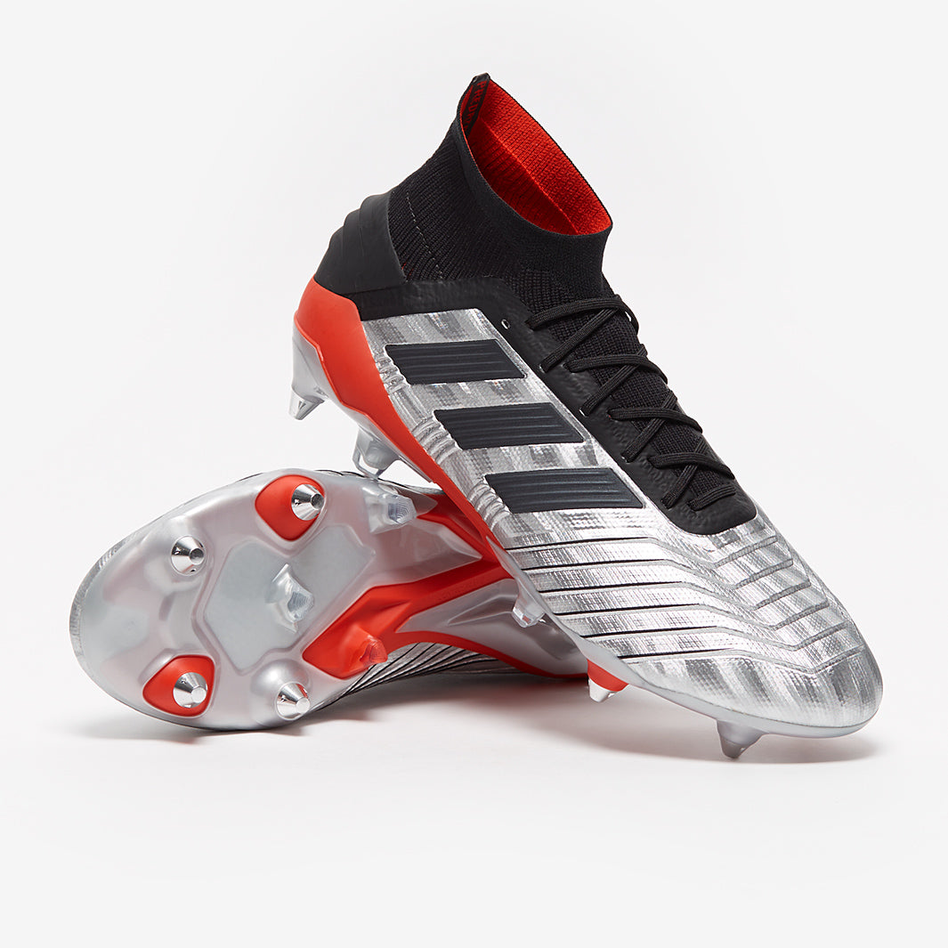5/6まで値下げ！ Predator 19.1 SG adidas Predator 19.1 SG - Silver Metallic/Core Black/Red - Soft