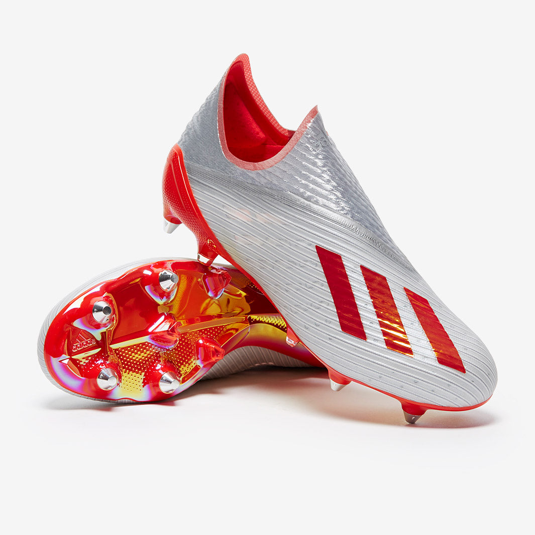 adidas X 19+ SG - Silver Metallic/Hi-Res Red/White - Soft Ground