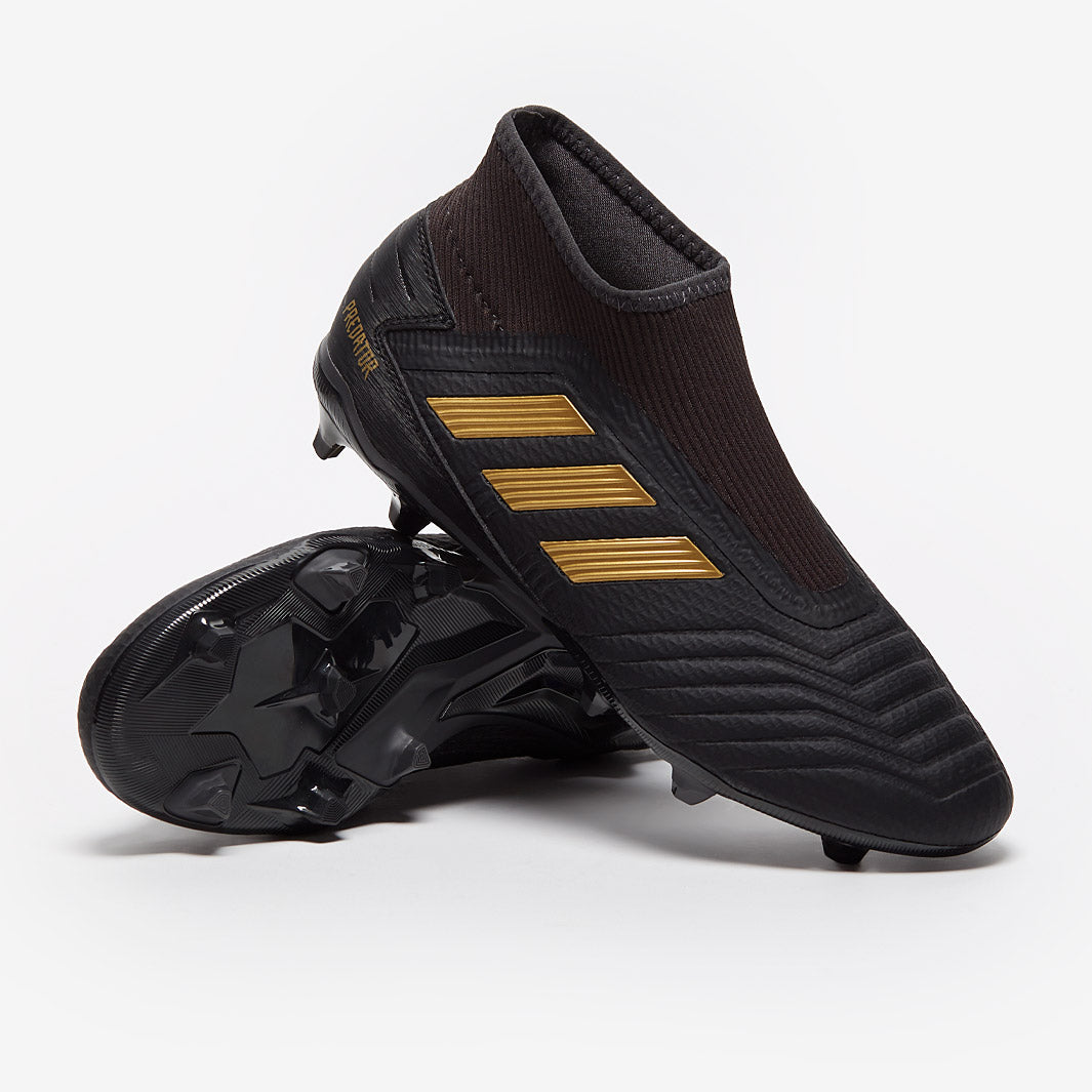 adidas Predator 19.3 Laceless FG - Core Black/Gold - Firm Ground