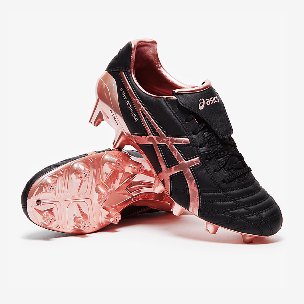 Asics Lethal Testimonial 4 FG - Black / Rose Gold - Mens Boots