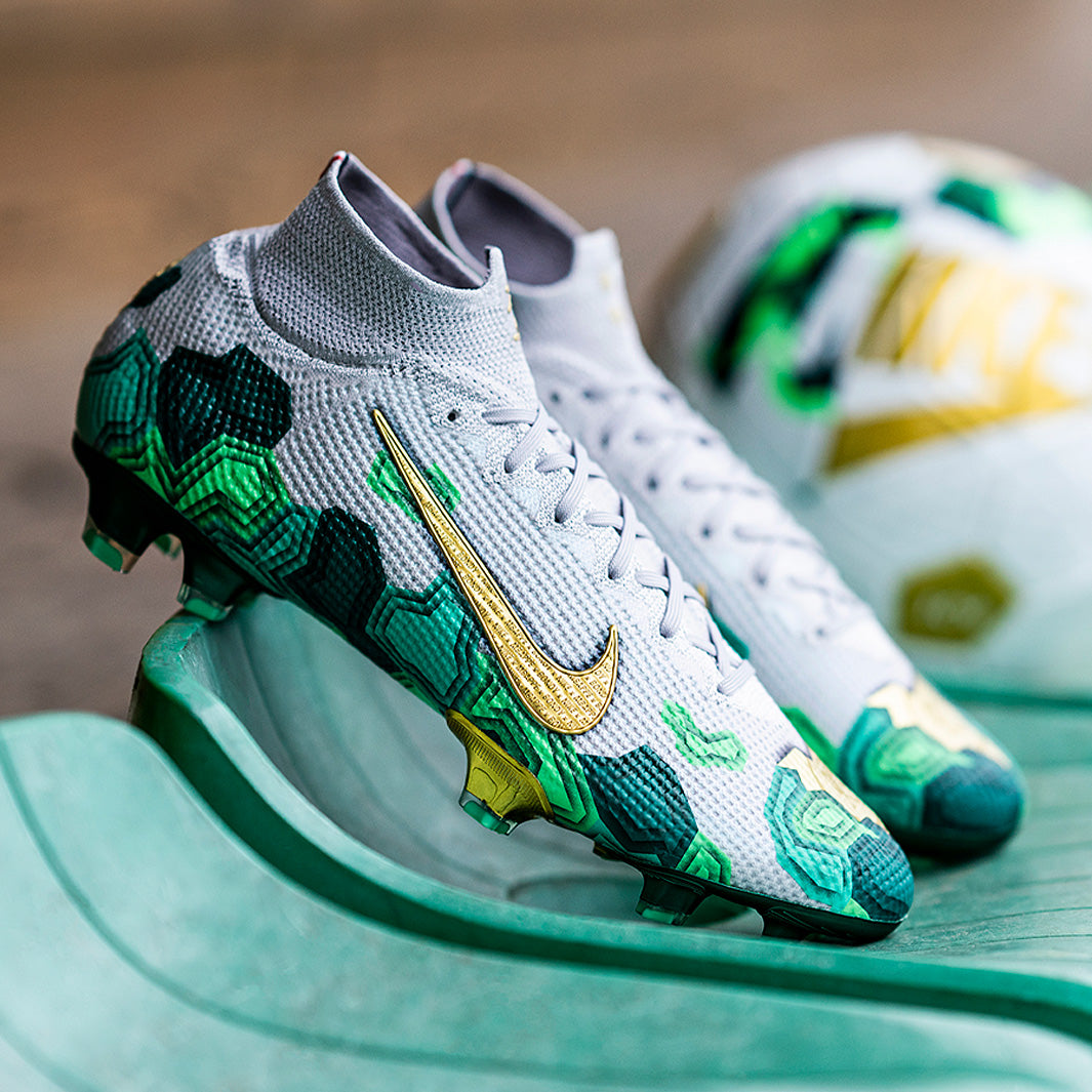 Nike Grey/Gold Vast - Mbappé x FG Elite VII Superfly Mercurial Nike スーパーフライ　ムバッペ シューズ