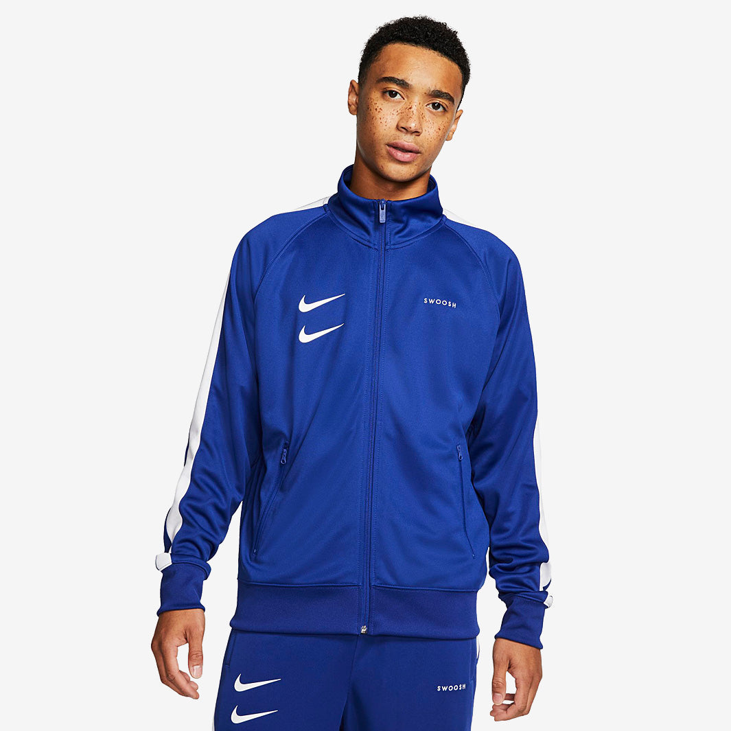 Nike Sportswear Swoosh Jacket - Deep Royal Blue/White-Mens Clothing