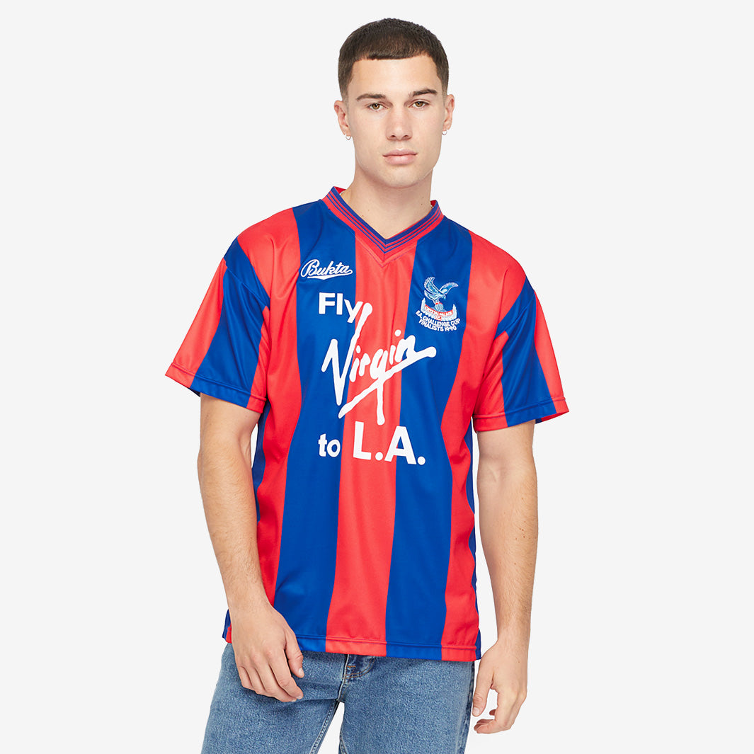 Crystal Palace 長袖シャツ 赤青ストライプ Score Draw Crystal Palace 1990 FA Cup Final Shirt - Red/Blue