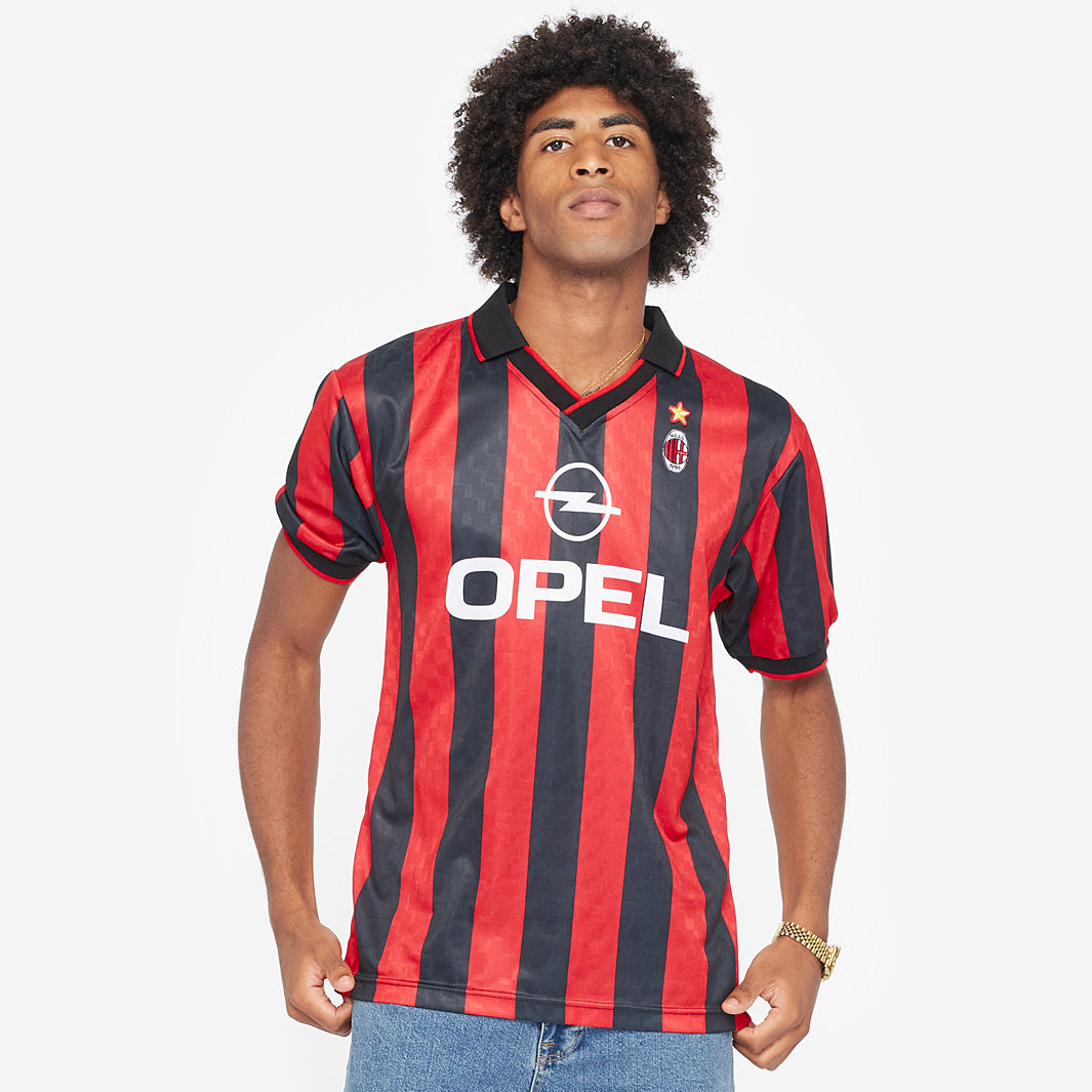 Score AC Milan 1996 Shirt OPEL - Red/Black - Mens Replica - Tops