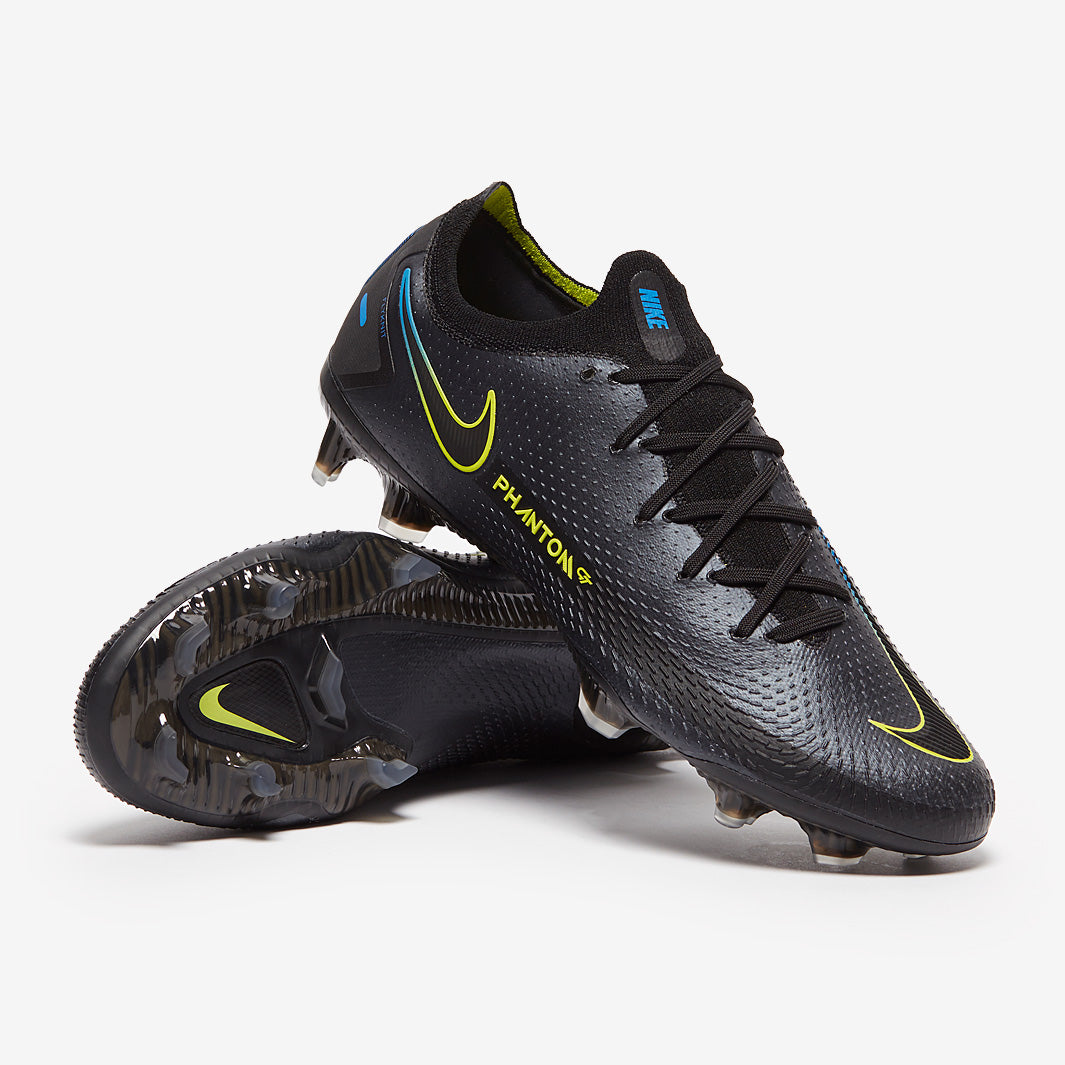 Nike Phantom GT Elite FG - Black/Cyber/Light Photo Blue - Firm