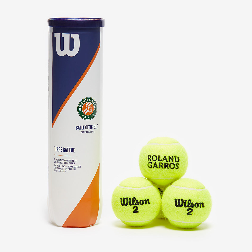 Wilson Roland Garros Clay Court 4 Ball Tube - Yellow - Tennis Balls