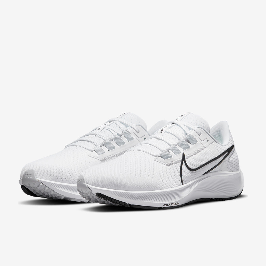 スパイク・シューズ Nike Air Zoom Pegasus 38 White Nike Air Zoom Pegasus 38 - White/Black-Pure Platinum-Volt - Mens Shoes