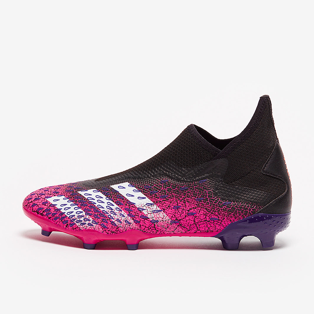 adidas Predator Freak.3 Laceless FG - Core Black/White/Shock Pink