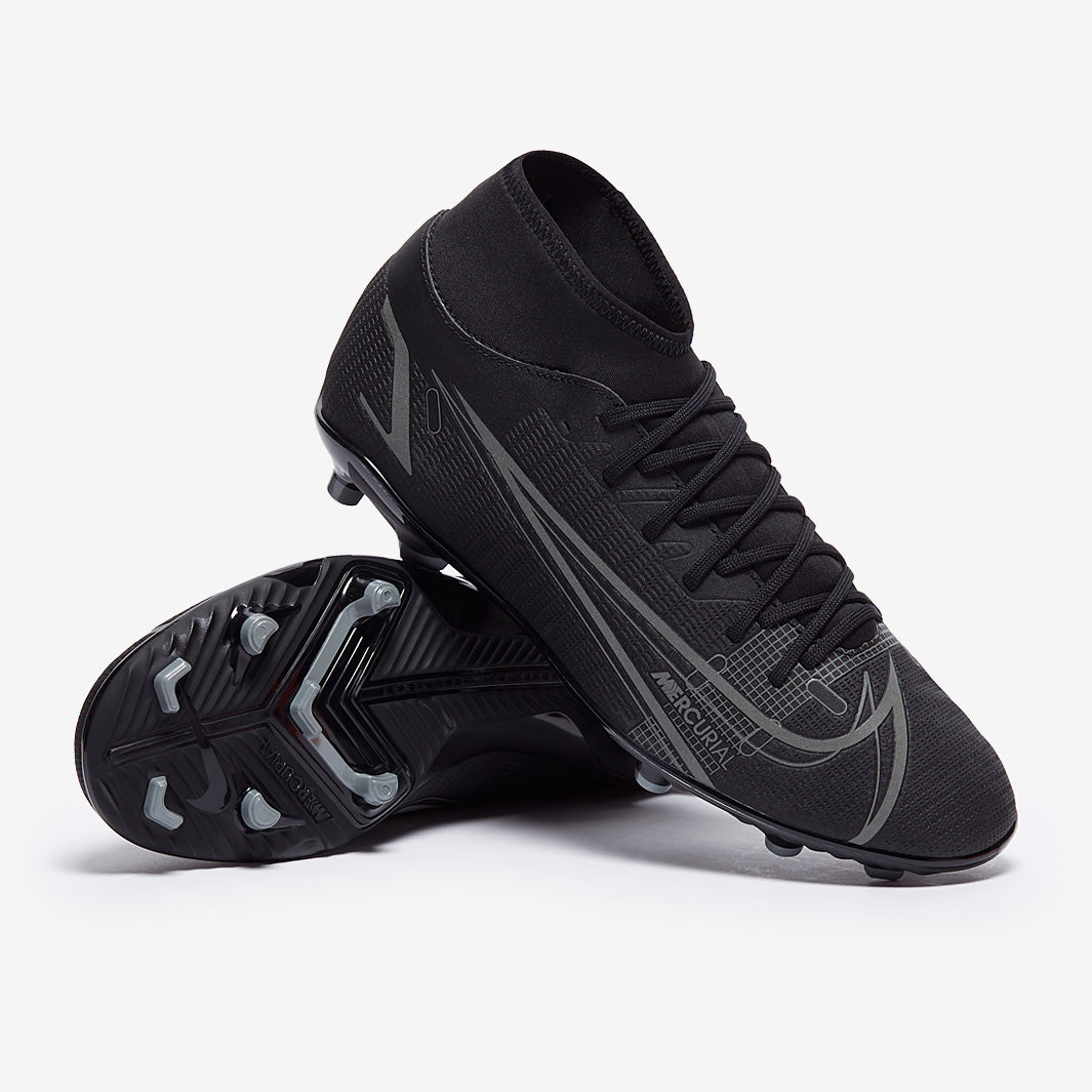 Nike Mercurial Superfly VIII Club FG/MG - Black/Black/Iron Grey