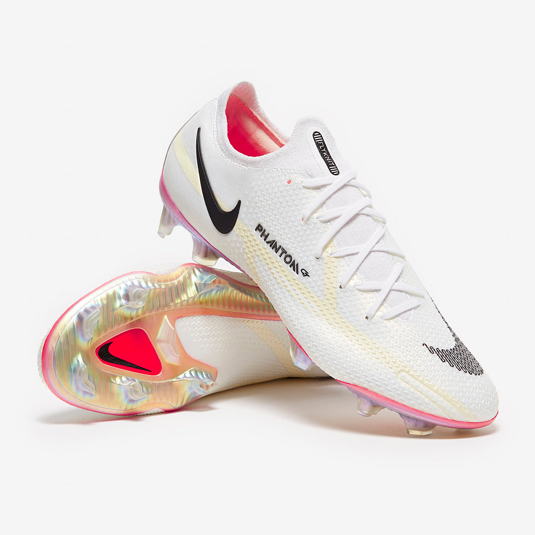 Nike Phantom GT2 ホワイト/ピンク 取替式 Nike Phantom GT II Elite FG - White/Black/Bright Crimson/Pink
