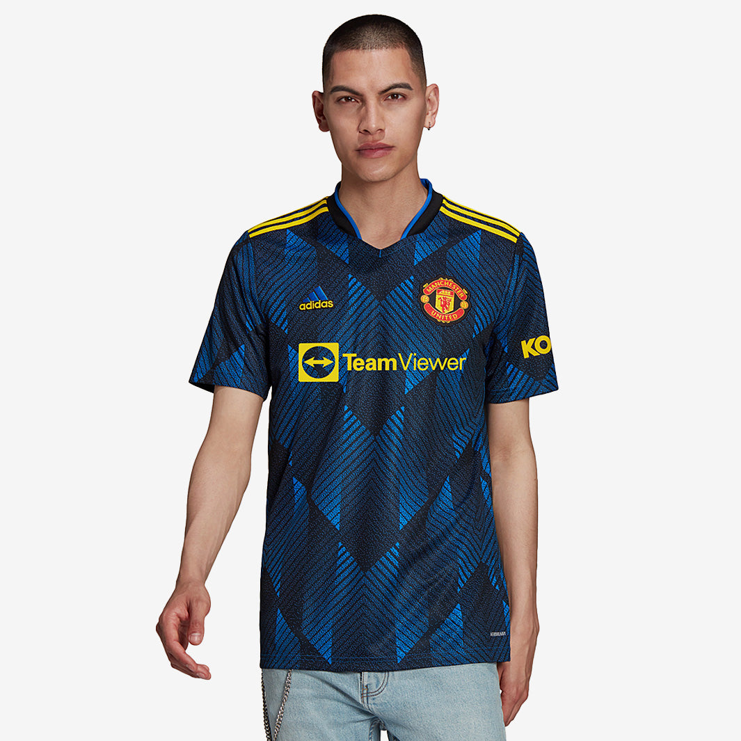 adidas Manchester United 21/22 Third Shirt - Glory Blue - Mens Replica