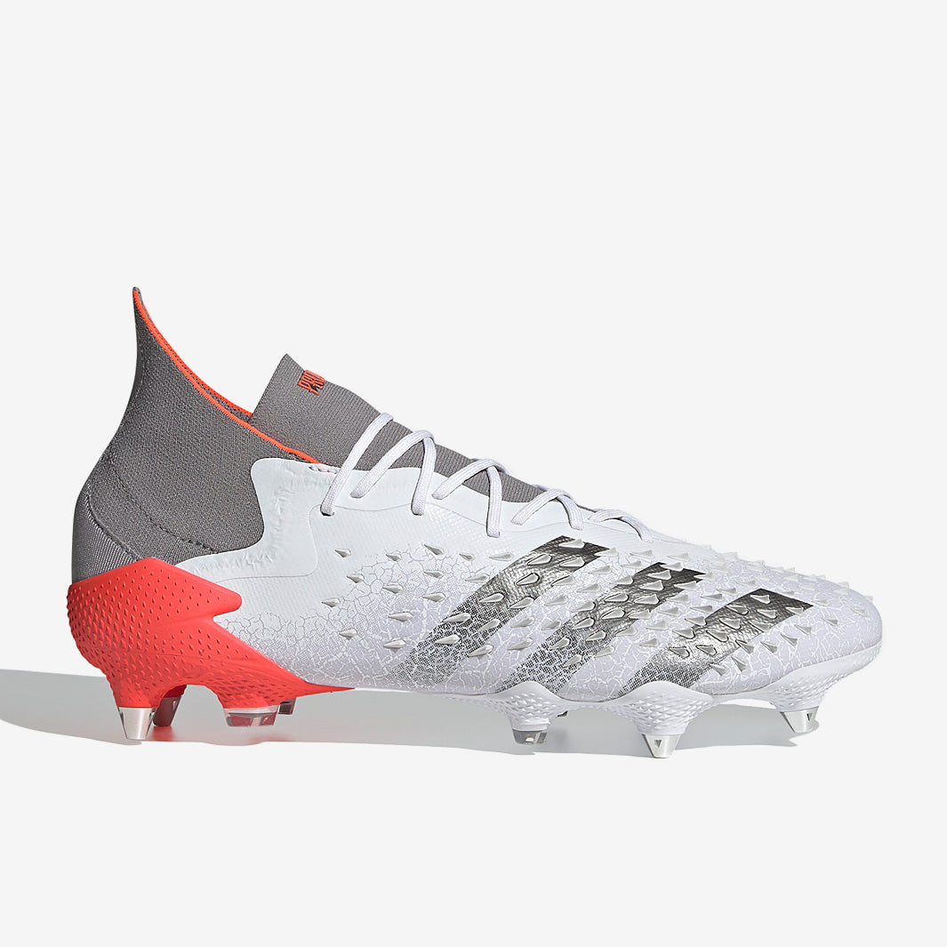 シューズ  PREDATOR FREAK.1 SG 300 adidas Predator Freak .1 SG - White/Iron Metallic/Solar Red - Mens