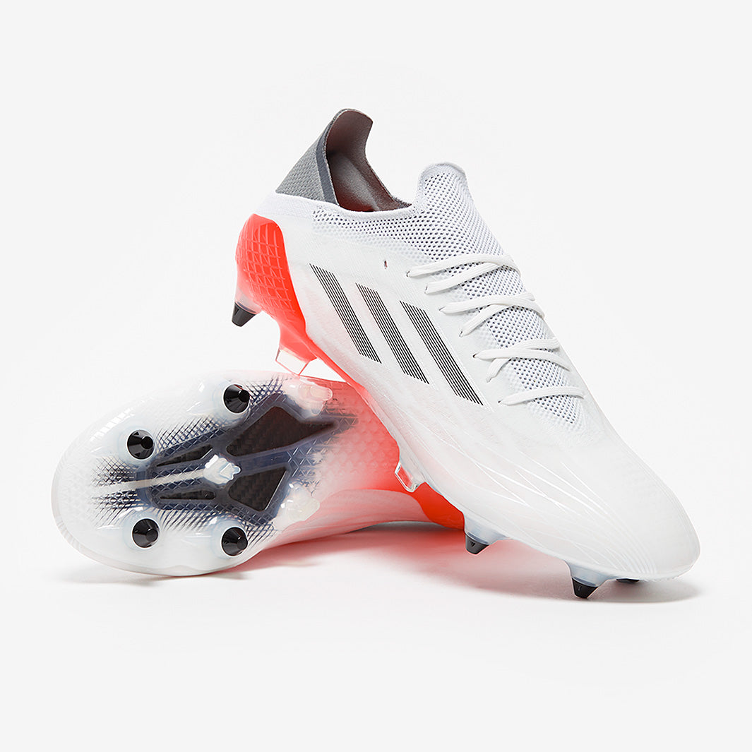 adidas X Speedflow .1 SG - White/Iron Metallic/Solar Red - Mens Boots
