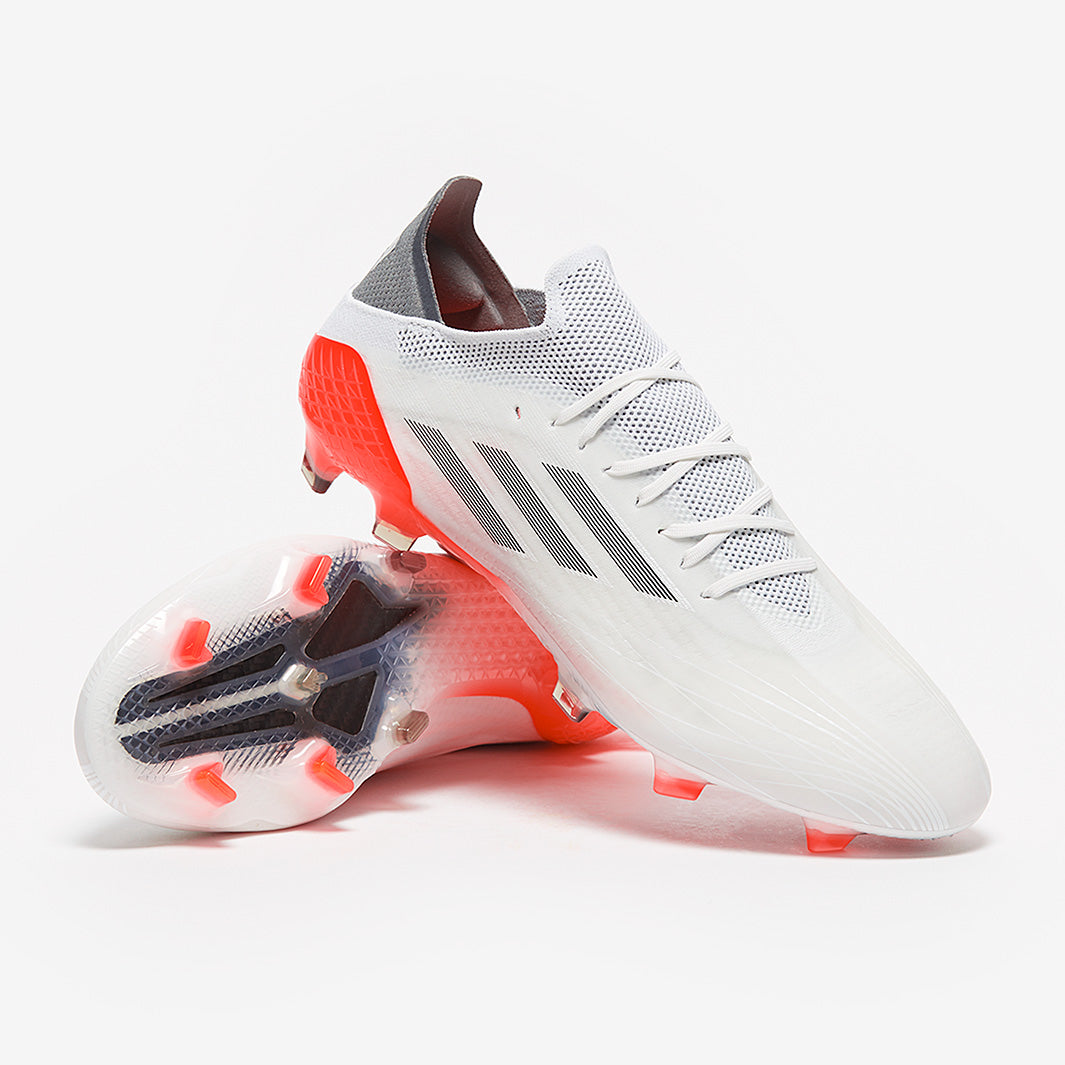 adidas X Speedflow .1 FG - White/Iron Metallic/Solar Red - Mens Boots