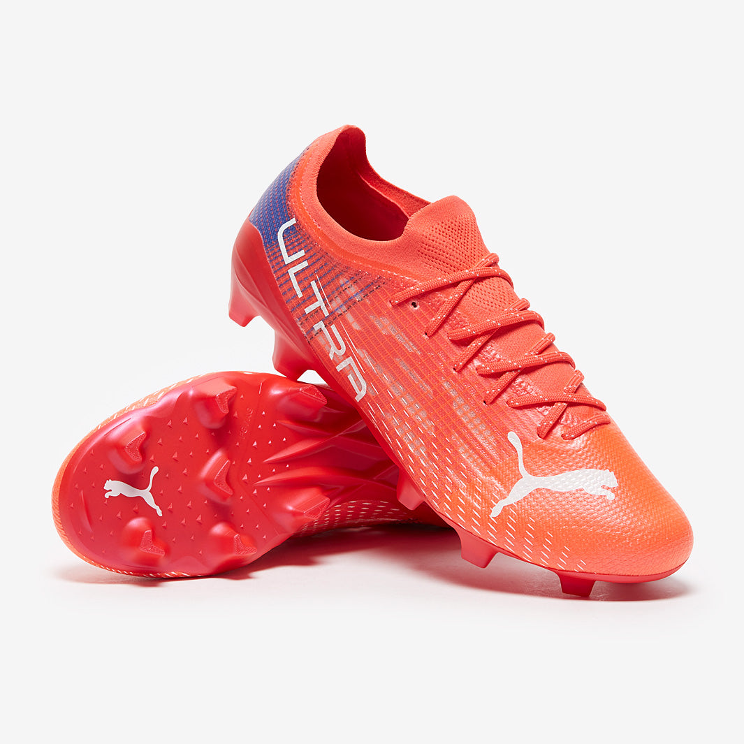 Puma Ultra 1.3 FG/AG - Sunblaze/Puma White/Bluemazing - Mens Boots