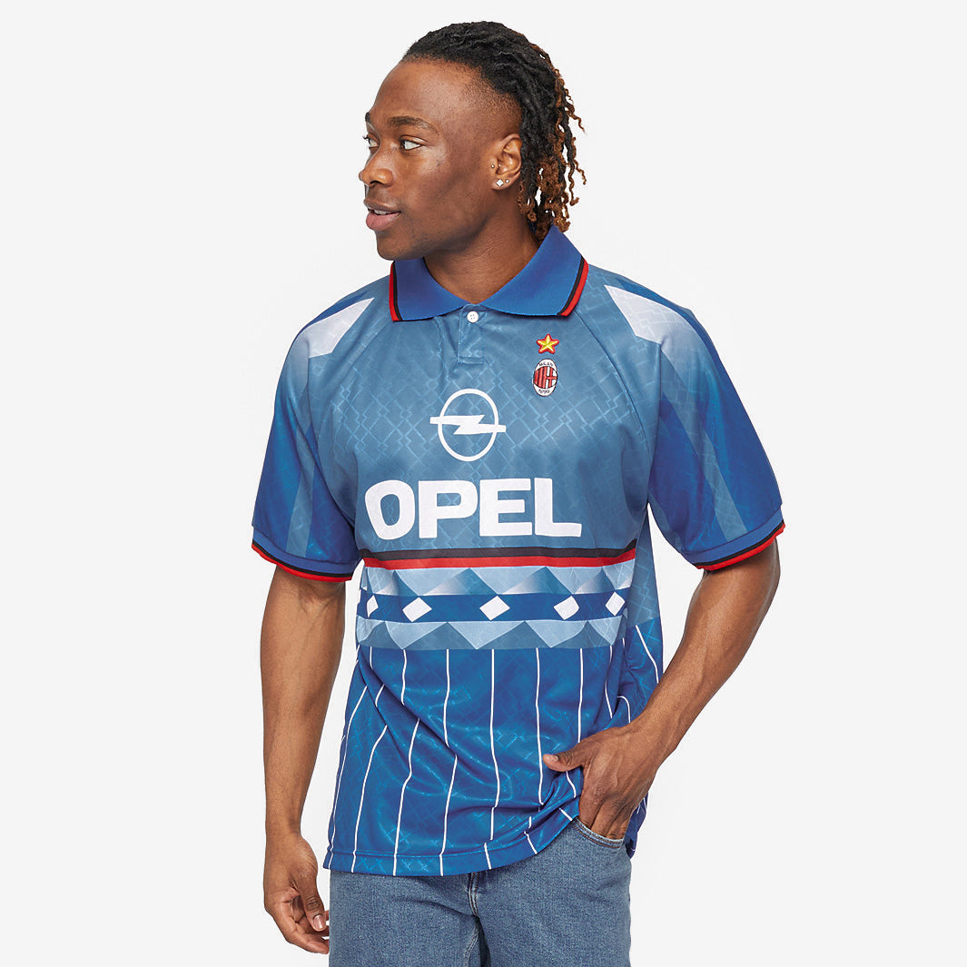 Score Draw AC Milan 1996 Fourth Shirt - Blue/White - Mens Replica