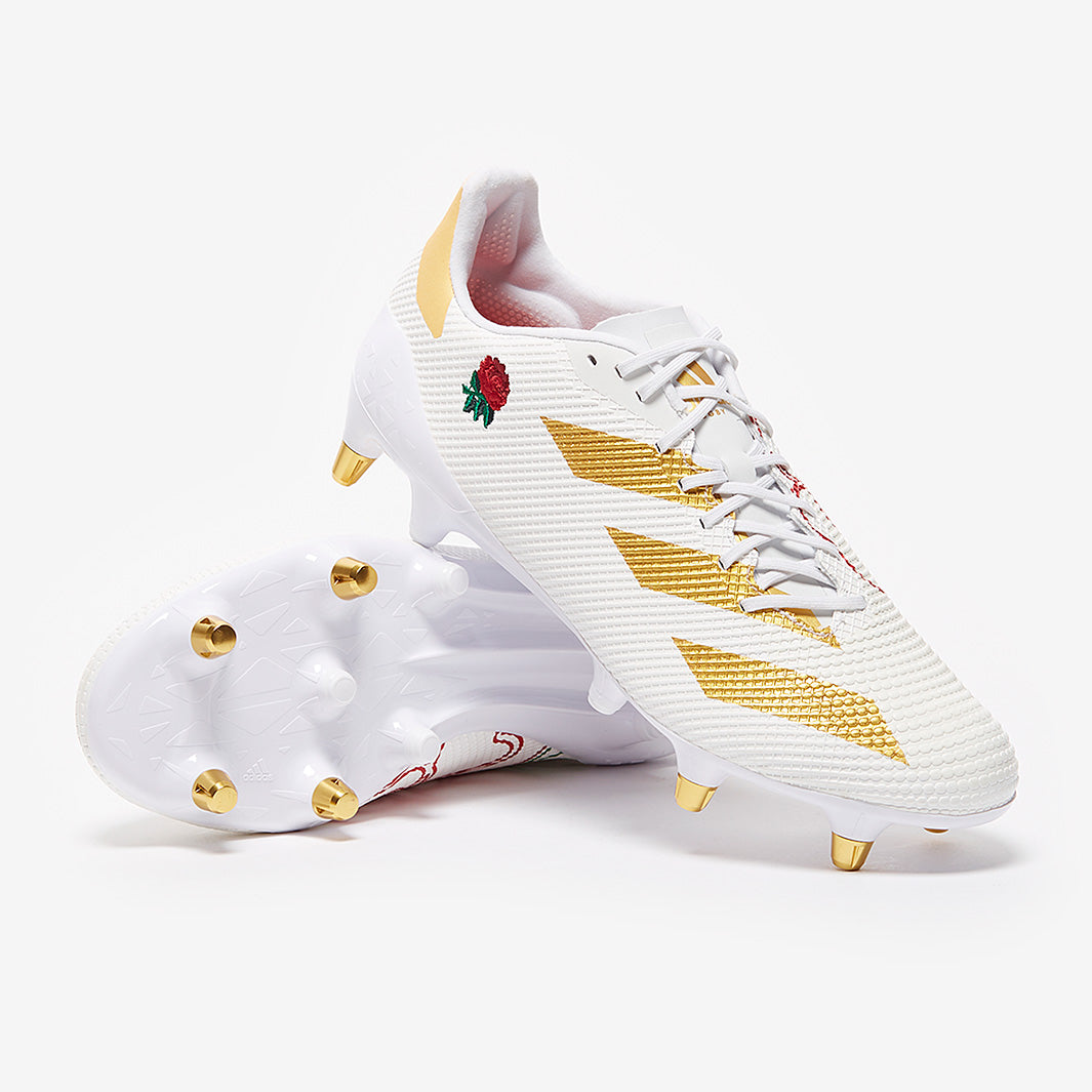 adidas Adizero RS7 SG - White/Red/Green/Gold - Mens Boots