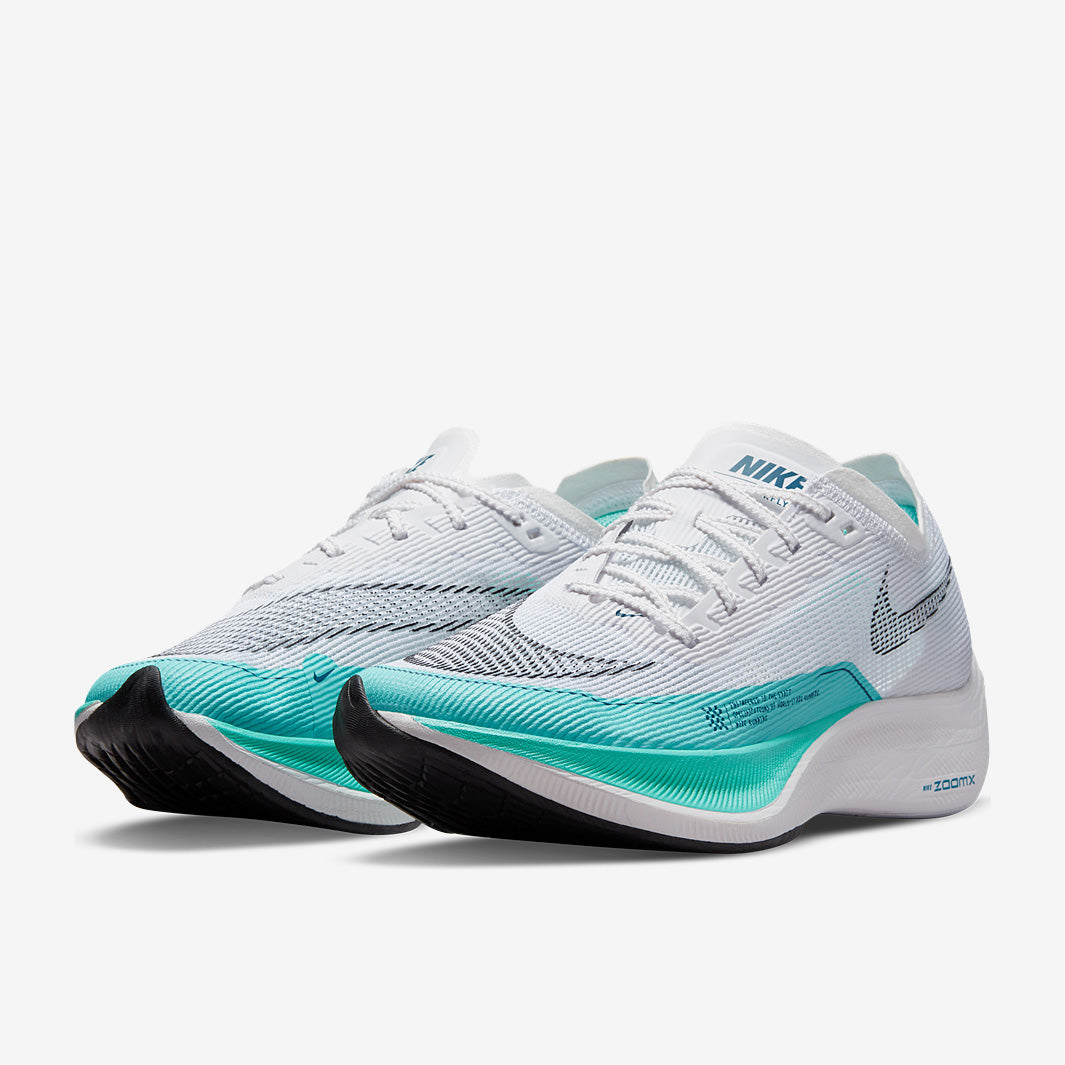 Nike Womens ZoomX Vaporfly Next Percent 2 - White/Black-Aurora