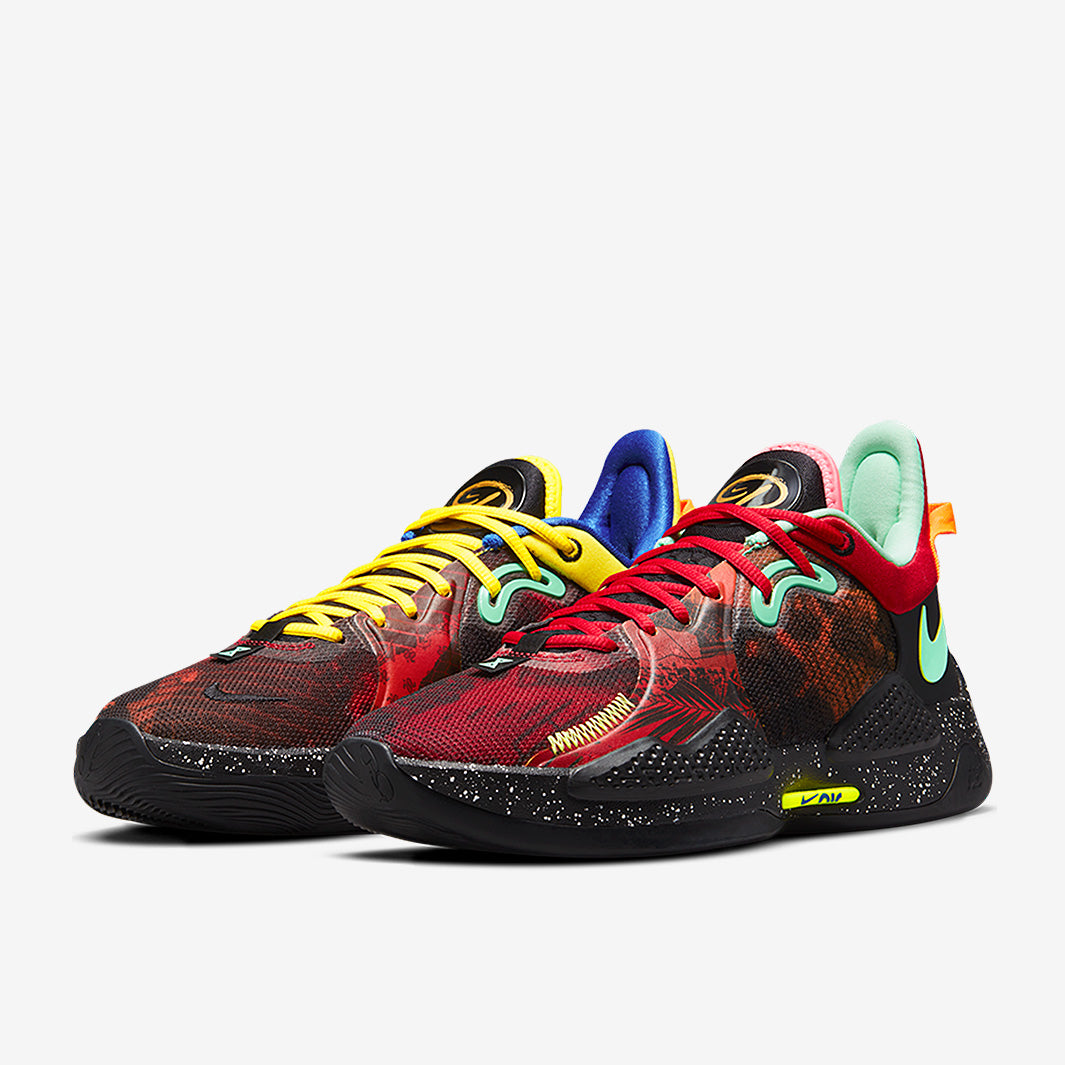 Nike PG5 The Drew - Black/Green Glow-University Red - Mens Shoes