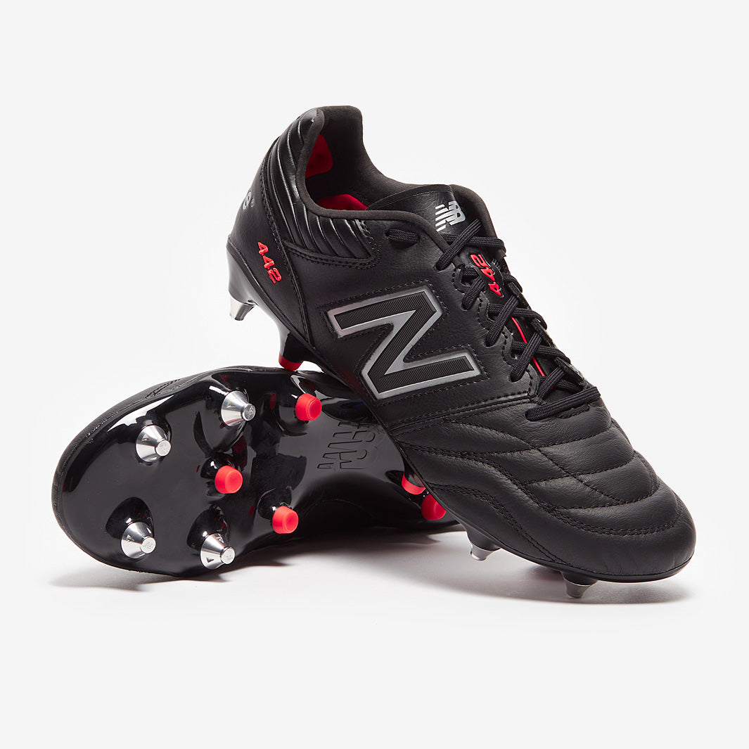 New Balance 442 V2 Pro SG - Black/Silver - Mens Boots