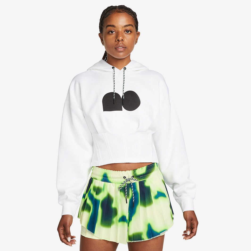 Niike Womens Naomi Osaka Court Corset Hoodie - White/Black