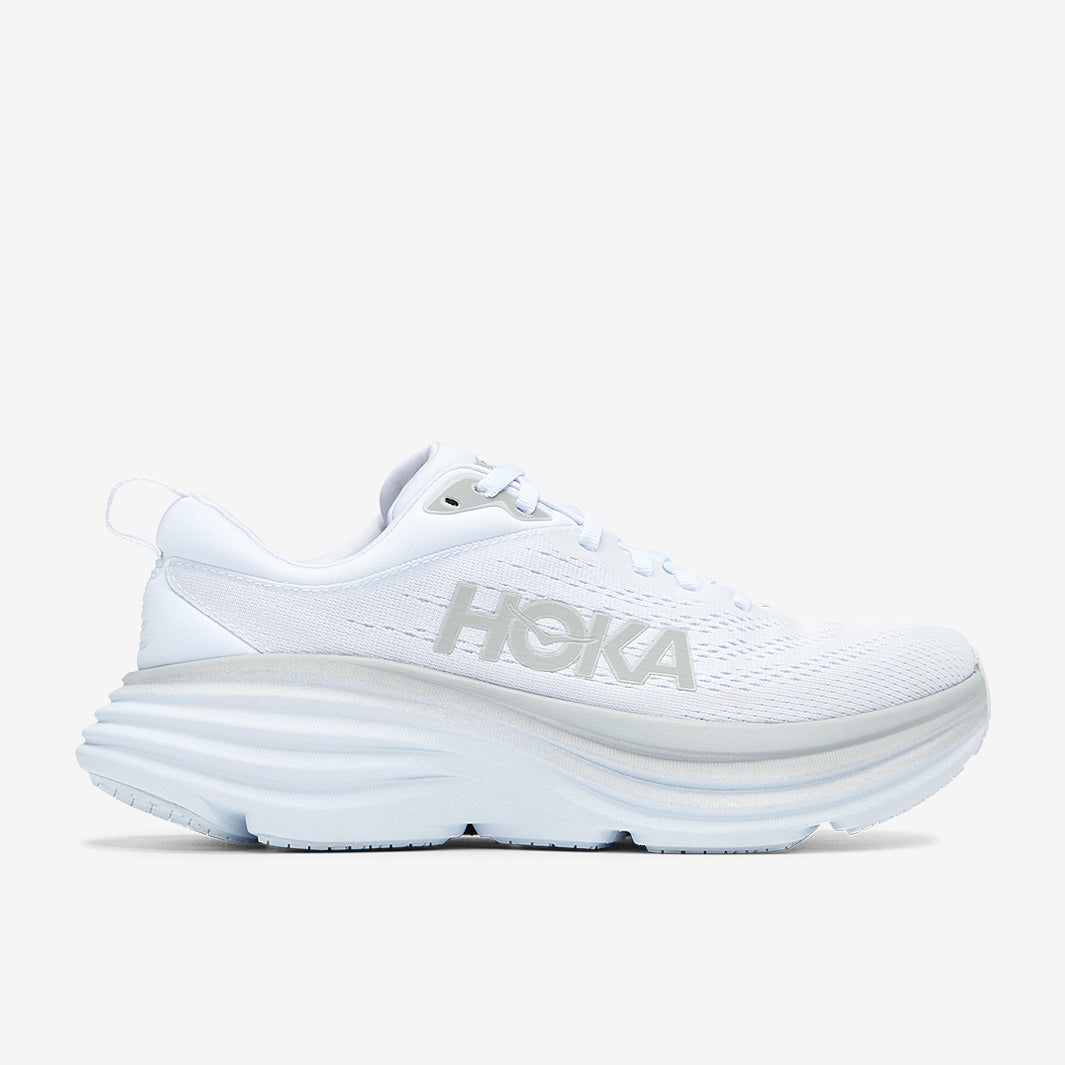 Hoka Womens Bondi 8 - White/White - Womens Shoes