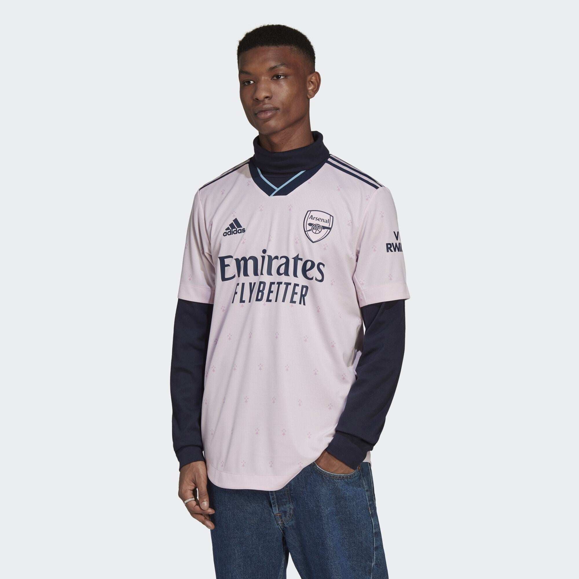 adidas Arsenal 22/23 Authentic Third Shirt - Clear Pink - Mens Replica