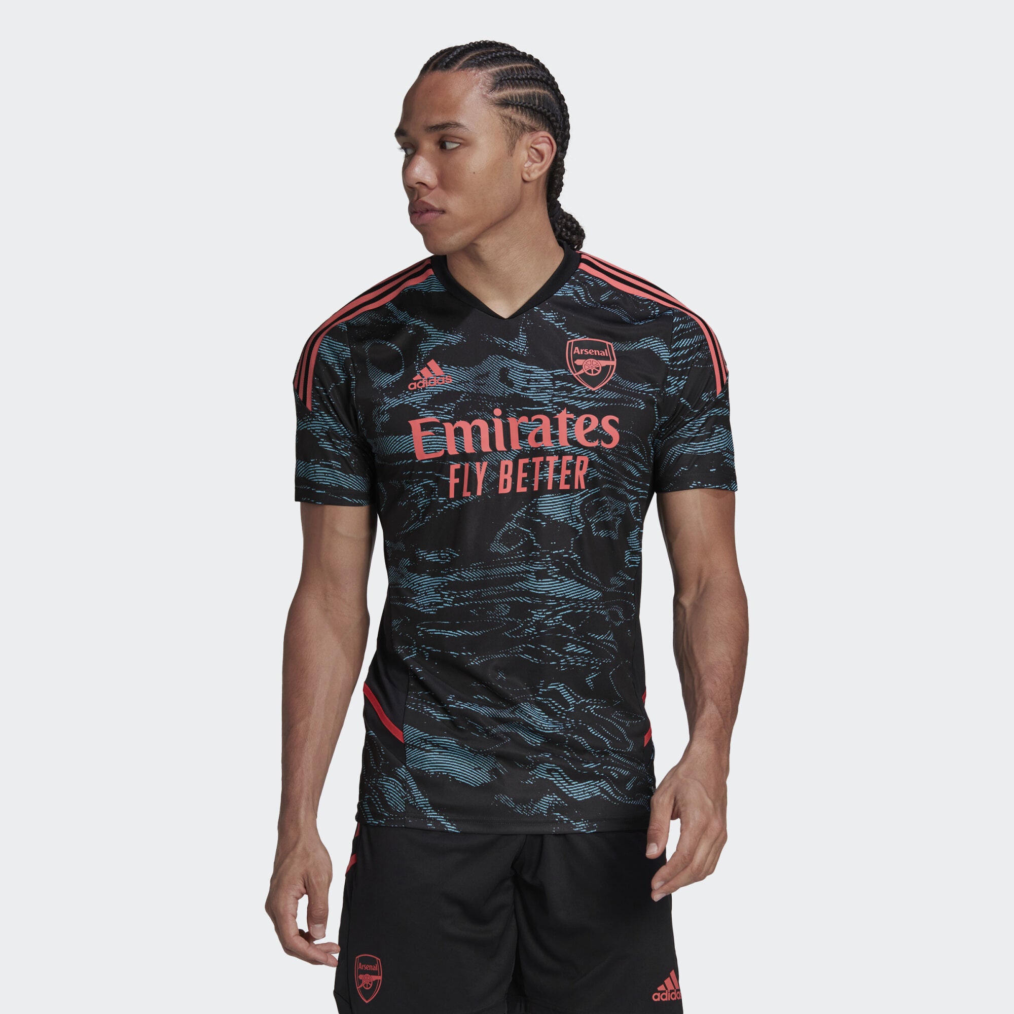 adidas Arsenal 22/23 EU Training Shirt - Bliss Blue/Black - Mens