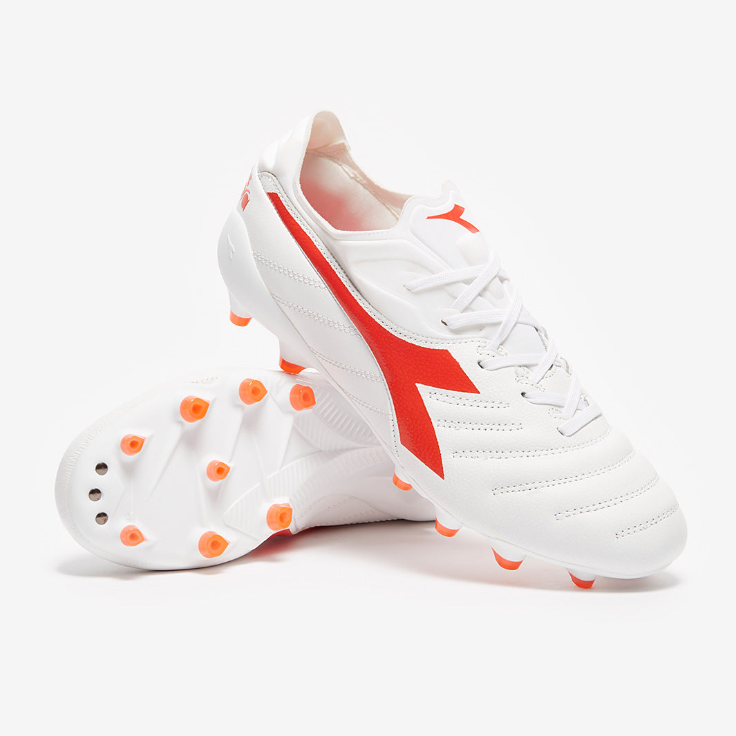 DIADORA UTILITY 安全靴 レッド ホワイト Diadora B-Elite Tech FG - White/Milano Red - Mens Boots