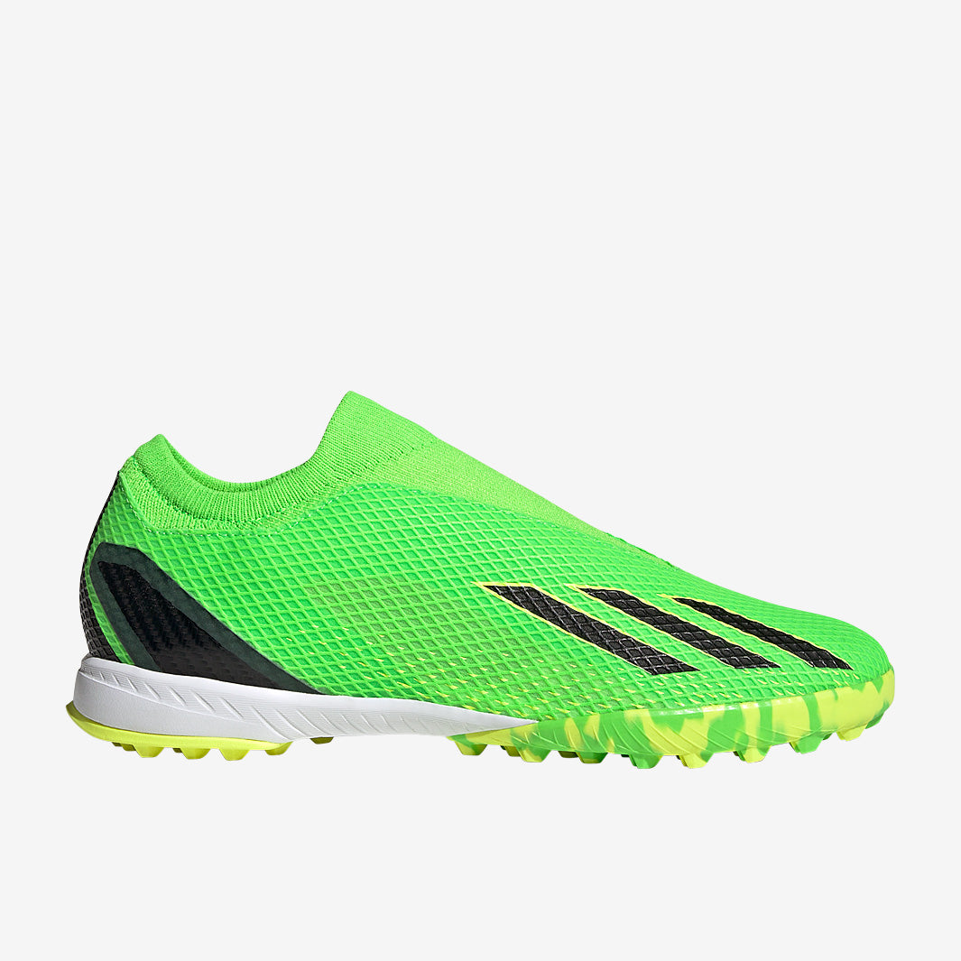  x speedportal.3 LL TF エックス X 28cm adidas X Speedportal.3 Laceless TF - Solar Green/Core Black/Solar