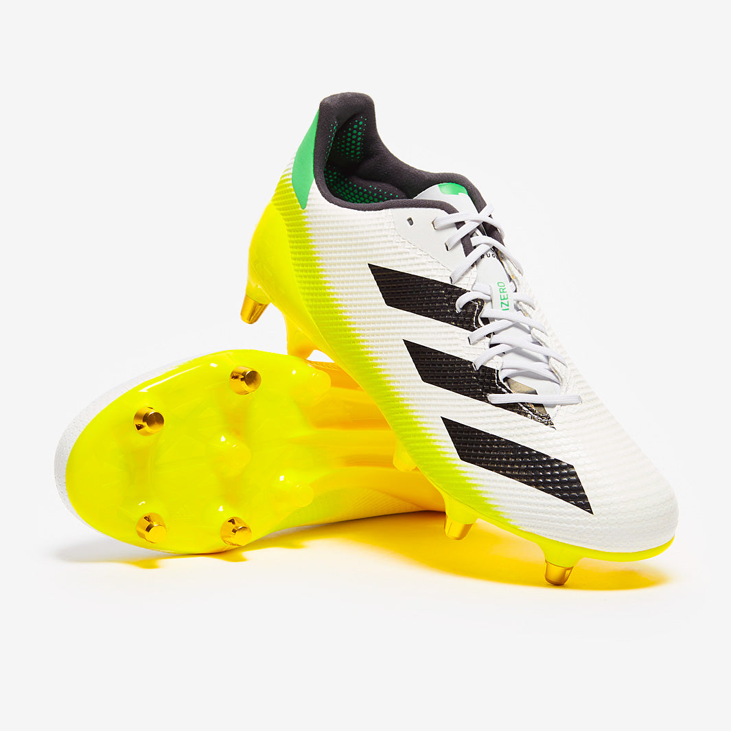 adidas Adizero RS7 SG - White/Core Black/Beam Yellow - Mens Boots
