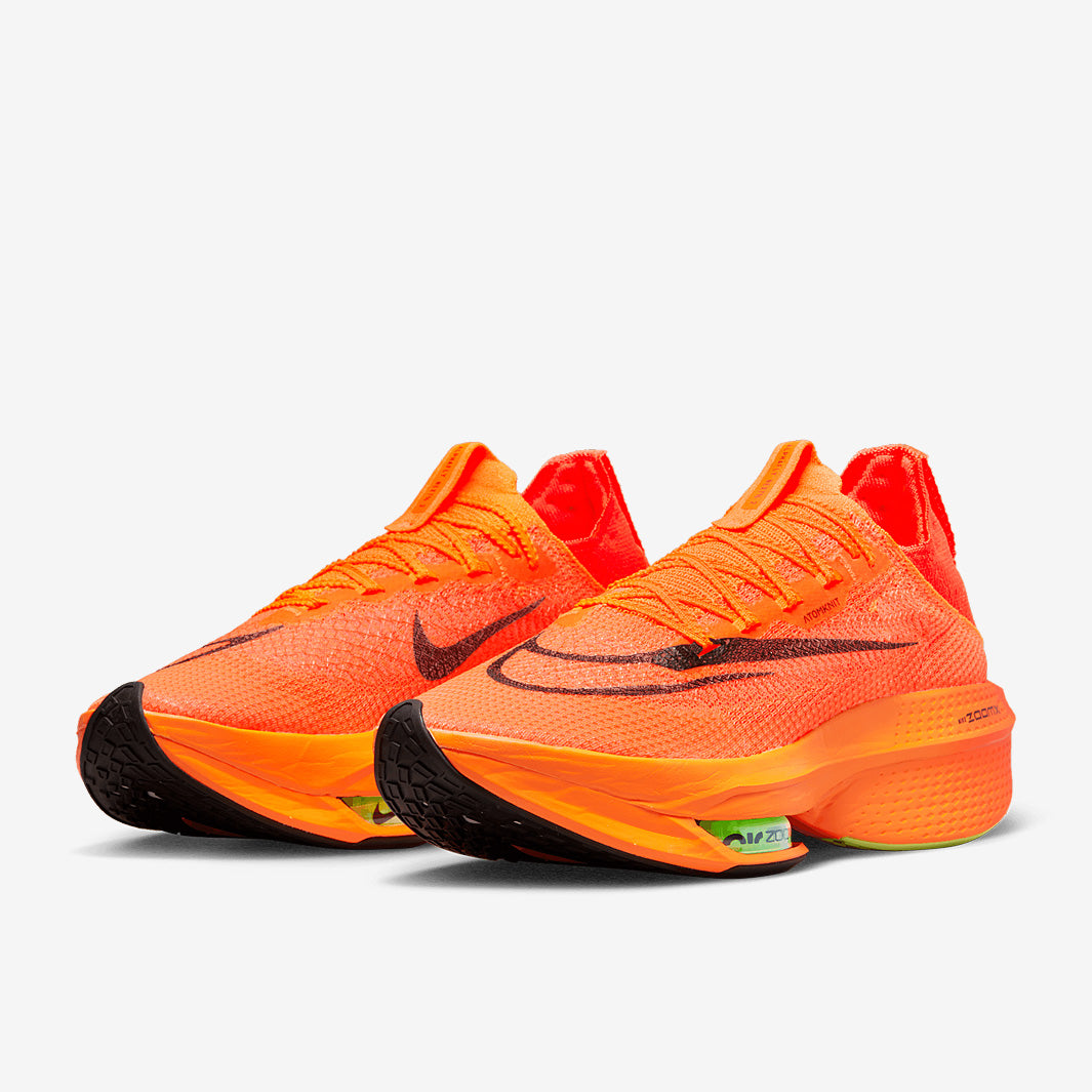 ALPHAFLY AirZoomX Nike NEXT% Orange/Black-Bright Total - 2 Percent Next Alphafly Zoom Air Nike ランニングシューズ 2 スパイク・シューズ