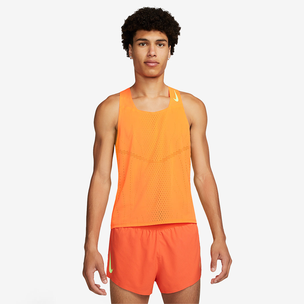 Nike Dri-FIT ADV AeroSwift L BTC シングレット Nike Dri-FIT ADV Aeroswift Racing Singlet - Total Orange/Ghost