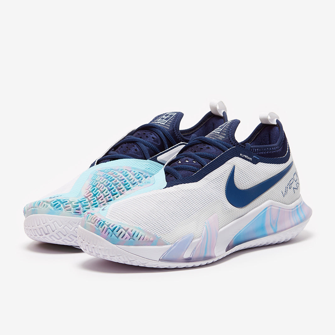 Nike React Vapor NXT HCテニスシューズ Nike Court React Vapor NXT HC - White/Midnight Navy-Glacier Blue
