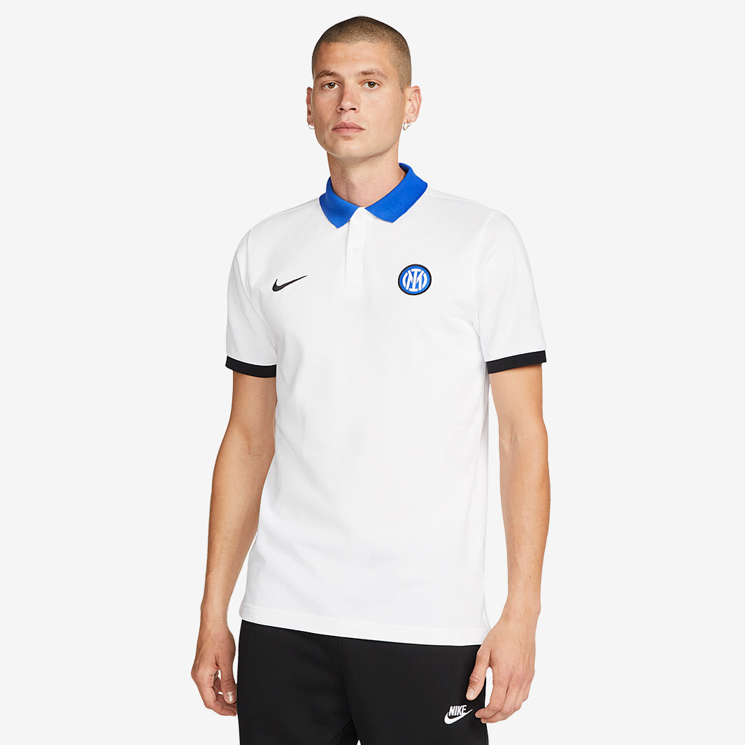 Nike Inter Milan 22/23 NSW Polo Shirt - White/Black - White/Black