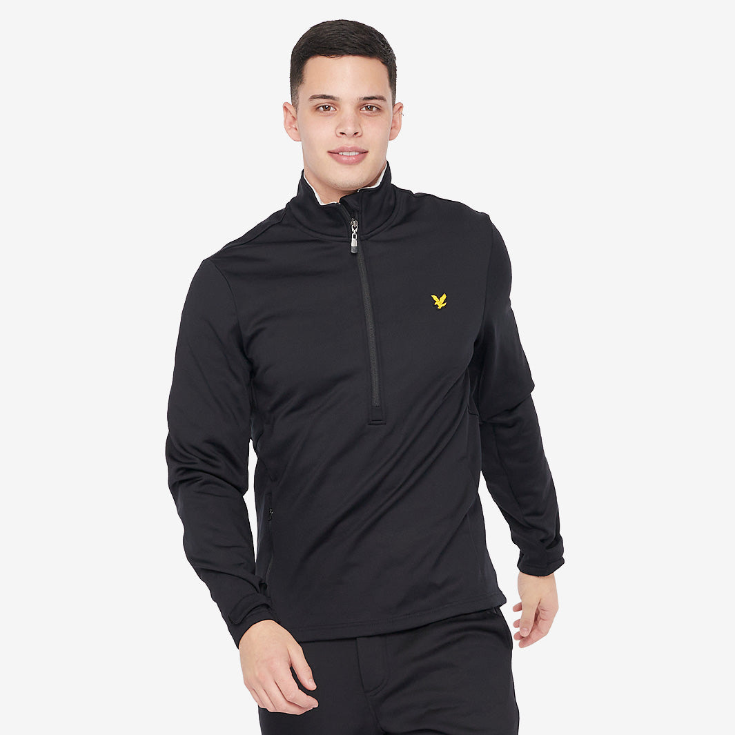 Lyle & Scott Windjammer Midlayer - Jet Black - Mens Clothing