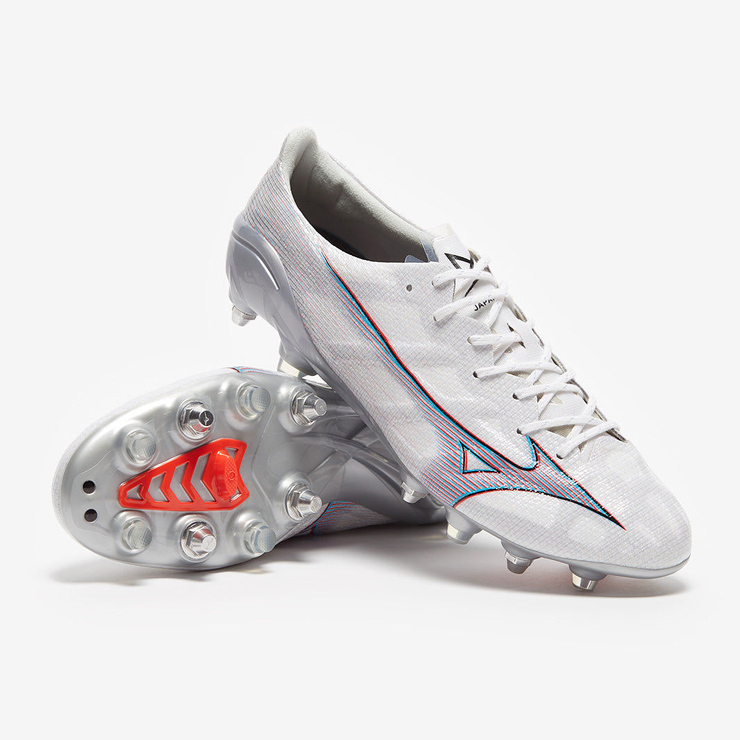 Mizuno アルファJAPAN Mizuno Alpha Made In Japan SG Mix - White/Ignition Red/801 C
