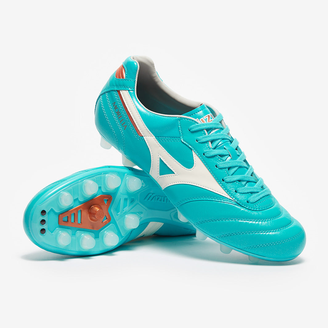 Mizuno Morelia II Made In Japan FG - Blue Curacao/Snow White/Red